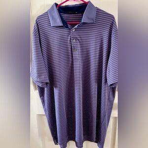 GREYSON Short Sleeve Purple with Pink Stripes Shirt, Size XXL